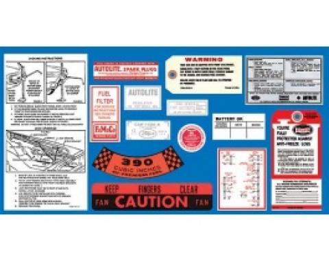 Ford Thunderbird Decal Kit, 14 Pieces, 1965