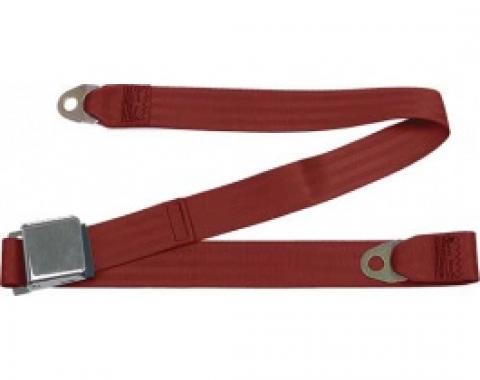 Seatbelt Solutions Ford Thunderbird Lap Belt, 60" with Chrome Lift Latch 1800602007 | Red