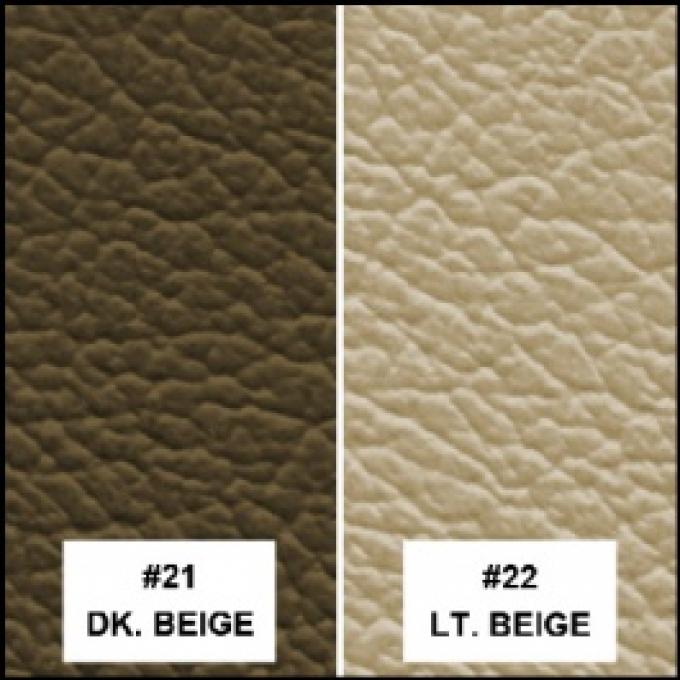 Ford Thunderbird Front Bucket Seat Covers, Vinyl, 2 Tone Brown (Beige) #21 & #22, Trim Code 54, 1960