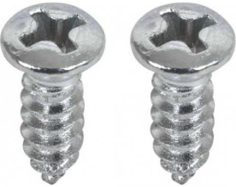 Ford Thunderbird Upper Corner Of Interior Windshield Cap Screw Set, Convertible, 1964-66