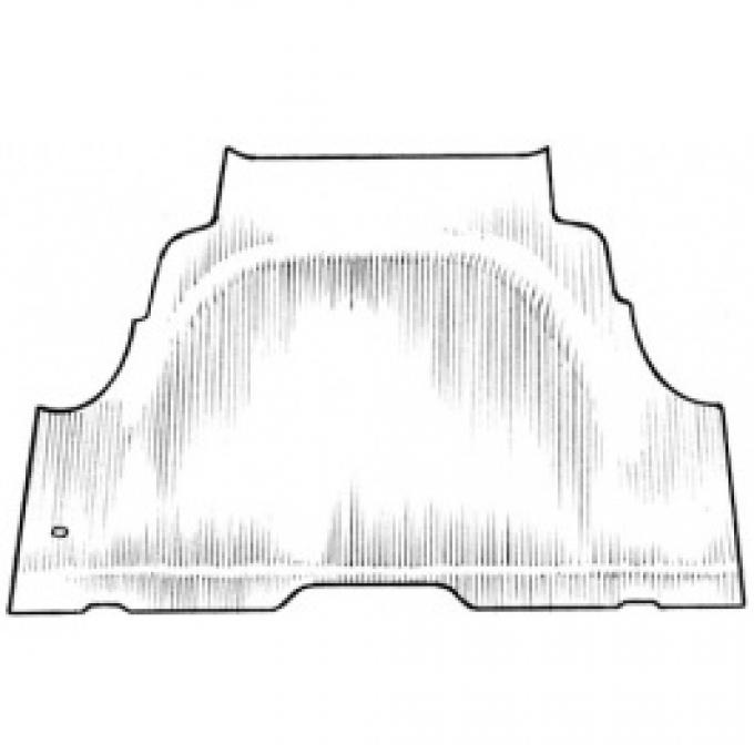 Ford Thunderbird Trunk Mat, Rubber, 1956
