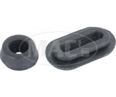 Ford Thunderbird Glove Box Door Grommet & Bumpers Kit, 4 Pieces, 1955-57