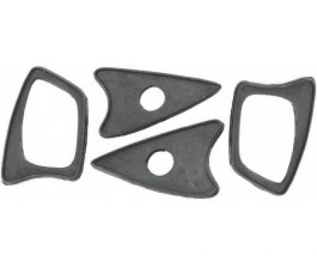 Ford Thunderbird Outside Door Handle Pad Set, 4 Pieces, Rubber, 1958-60