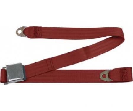 Seatbelt Solutions Ford Thunderbird Lap Belt, 60" with Chrome Lift Latch 1800602007 | Red