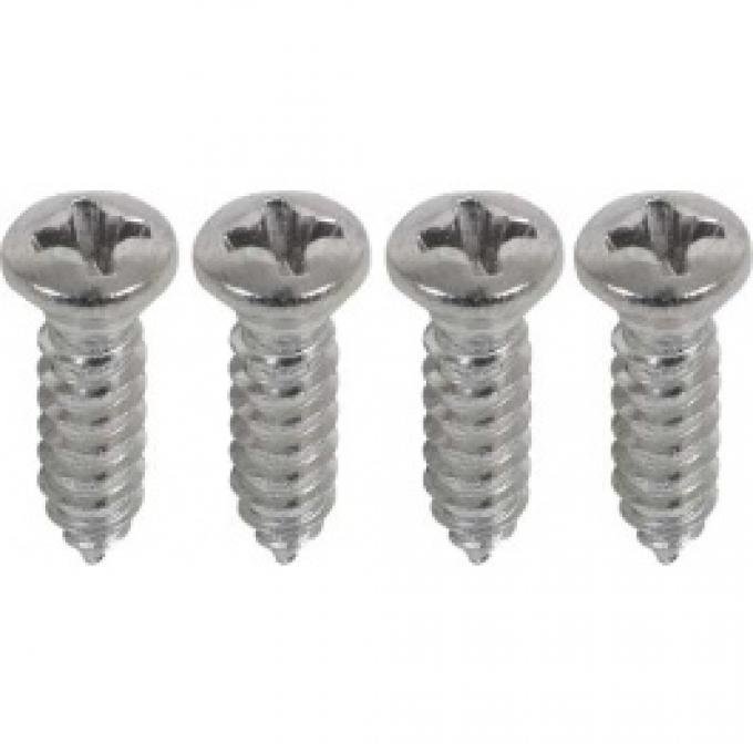 Ford Thunderbird Door Panel Rear Retainer Screw Set, 4 Oval-Head Phillips Screws, 1961-63