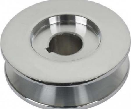 PowerGen Replacement Pulley, For 1/2 Belt, Chrome, 1955-57