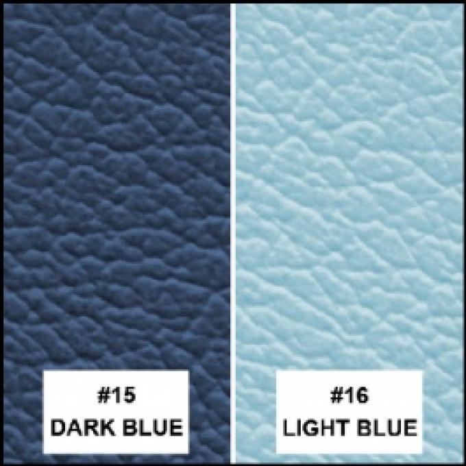 Ford Thunderbird Front Bucket Seat Covers, Vinyl, 2 Tone Blue #15 & #16, Trim Code 52, 1960