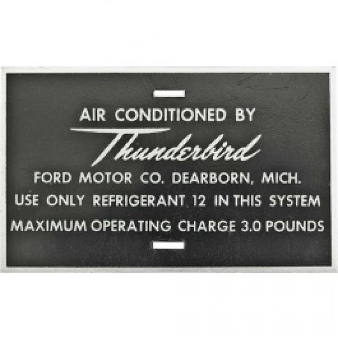 Ford Thunderbird Air Conditioner Hose Tag, Aluminum, 1961