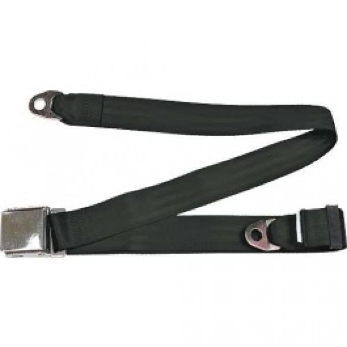 Seatbelt Solutions 1949-1979 Ford | Mercury Lap Belt, 74" with Chrome Lift Latch 1800741000 | Black