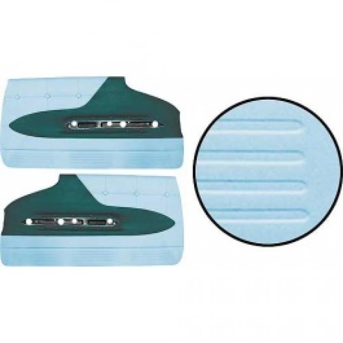 Ford Thunderbird Door Trim Panels, Dark Turquoise #17 & Light Turquoise #18, Trim Code 57, 1960