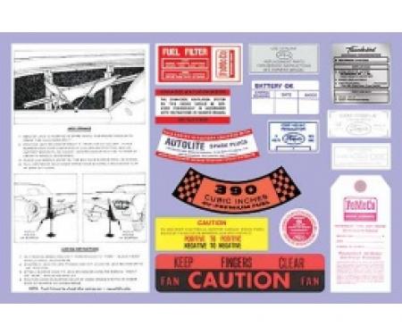 Ford Thunderbird Decal Kit, 15 Pieces, 1963