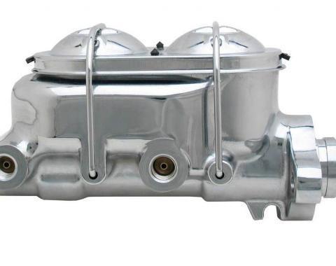 Chevy Dual Master Cylinder, With Power Disc Brakes, Chrome