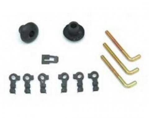 Corvette Door Lock Control Rod Rebuild Kit, 1968-1977