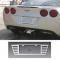 Corvette Rear License Plate Frame, Billet Aluminum Chrome Plated, 2005-2019