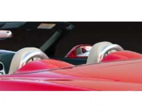 Corvette Convertible Seat Back Hoops, Chrome Coated, 2005-2013