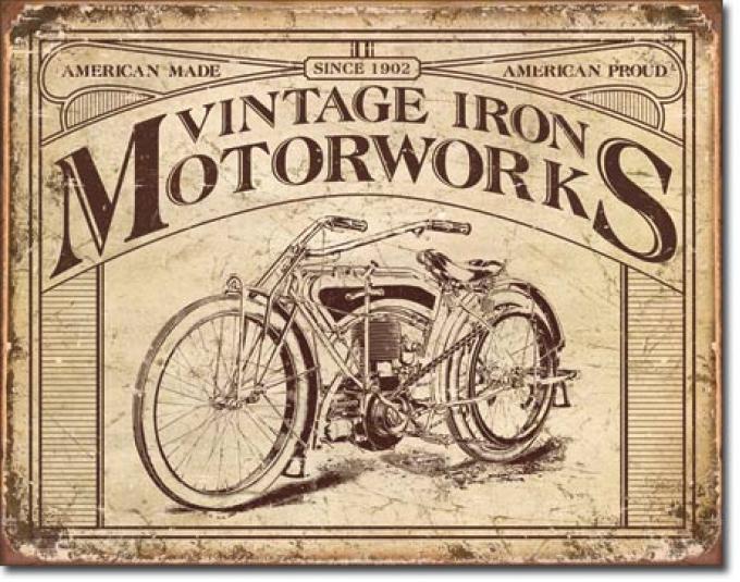 Tin Sign, Indian - Vintage Iron Motorworks