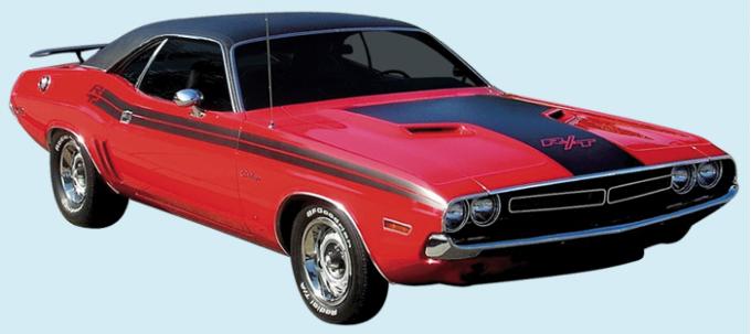 Challenger R/T Striping Kit, 1971 | White Stripe