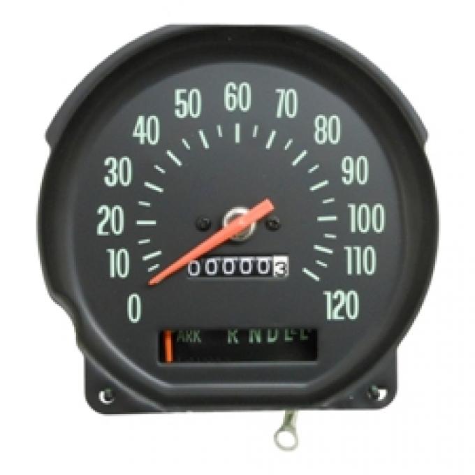 Chevelle Speedometer, With Green Numbers, Super Sport (SS), for Cars With Column Shift Transmission, 1970