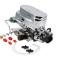 Classic Performance Frame Mount Chrome Flat Top Manual Master Cylinder Kit MCAPVDBU-100C