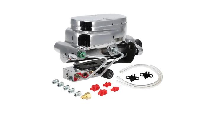 Classic Performance Frame Mount Chrome Flat Top Manual Master Cylinder Kit MCAPVDBU-100C
