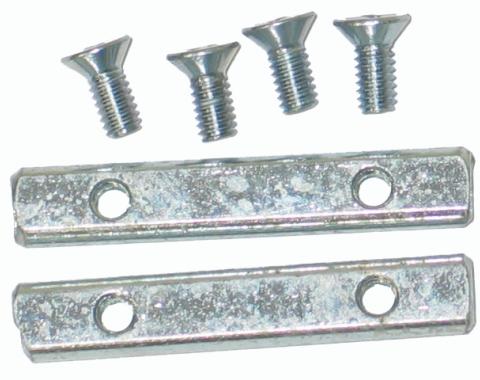 Corvette Lower Windshield Frame Nut Plates, with Screws, 1956-1962