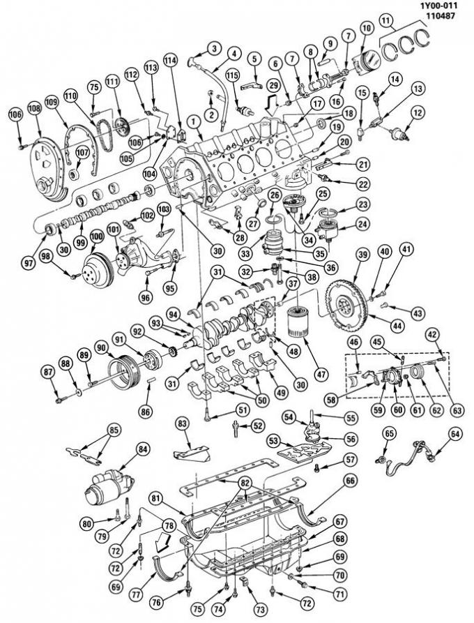 Corvette Engine Oil Cooler Gasket, 1985-1991