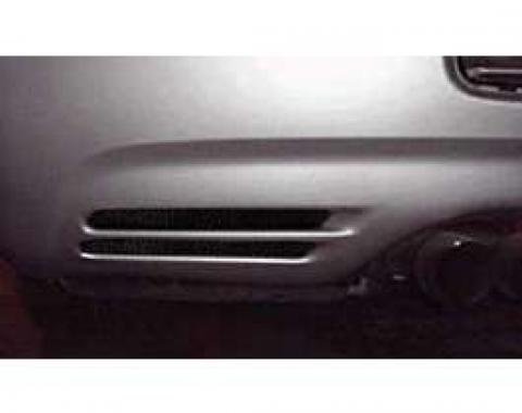 Corvette Rear Bumper Vent Styling Screens, Black, 1997-2004