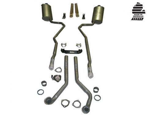 Corvette Exhaust System, Deluxe 427 4 Speed With Welded Muffler, 1969