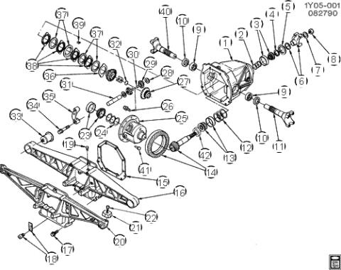 Corvette Differential Bearing, AC Delco, 1984-1996