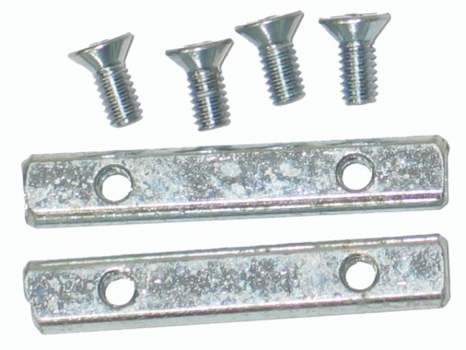 Corvette Lower Windshield Frame Nut Plates, with Screws, 1956-1962