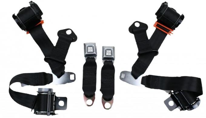 Seatbelt Solutions 1974-1977 Corvette Coupe, Single Retractor, Lap and Shoulder Belts, Economy