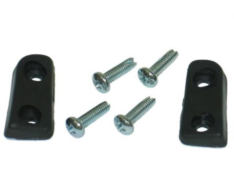 Corvette Door Alignment Wedge, Plastic on Body, With Screws, Pair, 1963-1969