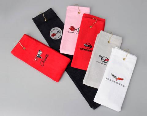 Corvette Golf Towel, with Embroidered Emblem