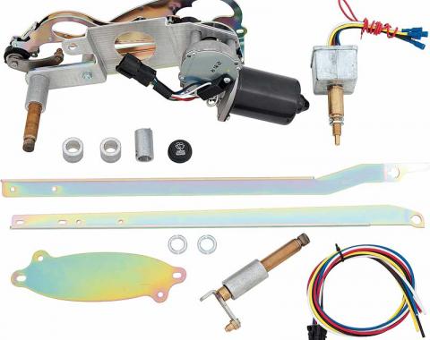 Chevrolet Raingear Windshield Wiper Kit, 12 Volt, 2-Speed With Delay, 1955-1956