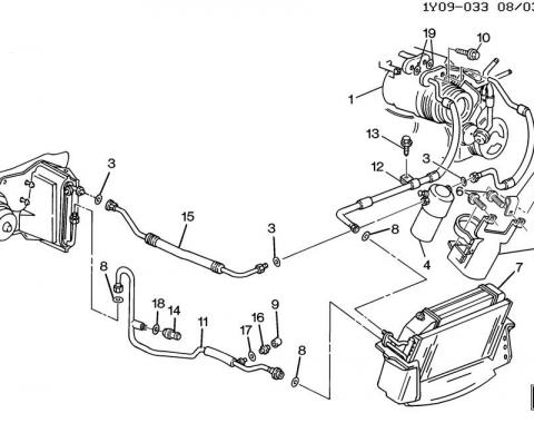 Corvette Air Conditioning Evaporator Tube, 1994-1996