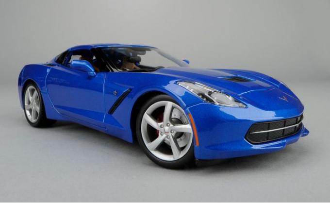 Corvette 2014 Coupe Light Blue 1/24 Diecast