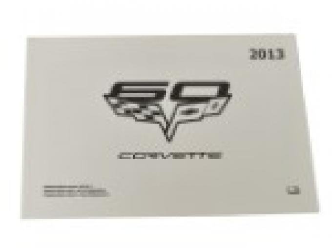 Corvette Owners Manual, 2013