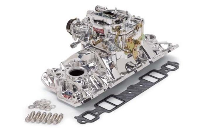 Corvette Performer EPS Single Quad Intake Manifold and Carb, 1955-1982