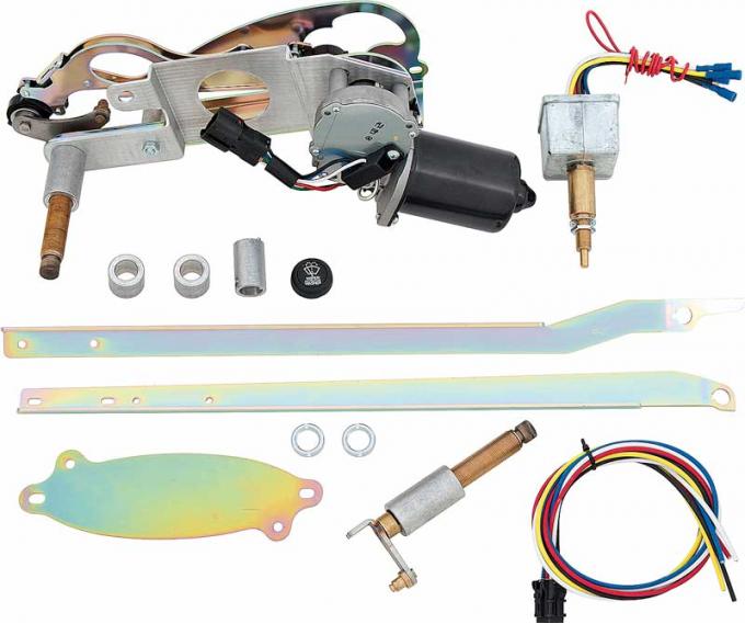 Chevrolet Raingear Windshield Wiper Kit, 12 Volt, 2-Speed With Delay, 1953-1954