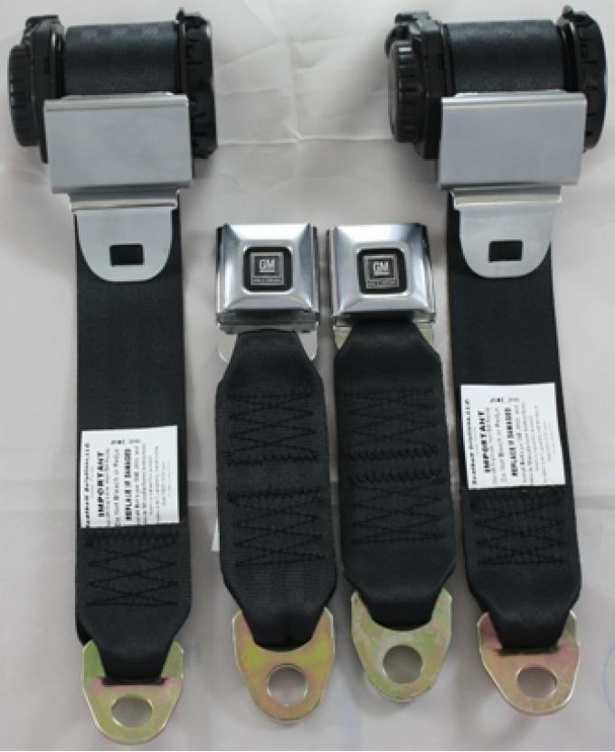 Seatbelt Solutions 1978-1982 Chevrolet Corvette Premium Single Retractor Seatbelts, Premium