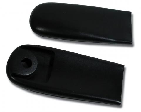 Corvette Shoulder Harness End Covers, Black, 1966-1967