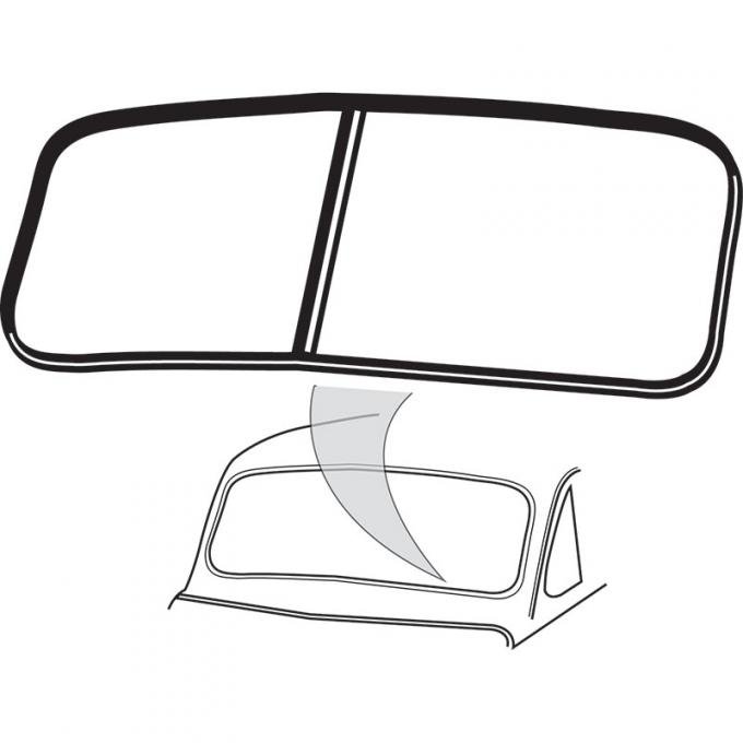 Dennis Carpenter Windshield Seal - with Groove for Chrome - Closed Car - 1941-48 Ford and Mercury Car 11A-7003110-B
