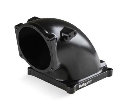 Holley EFI Billet 4500 EFI Throttle Body Intake Elbow-Ls- Black Finish 300-253BK