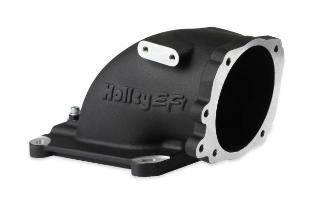 Holley EFI EFI Throttle Body Intake Elbow-Black Finish 300-240FBK
