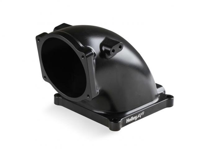 Holley EFI Billet 4500 EFI Throttle Body Intake Elbow-Ls- Black Finish 300-253BK