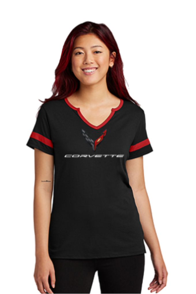 Sport Tek C8 Ladies V-Neck T-Shirt