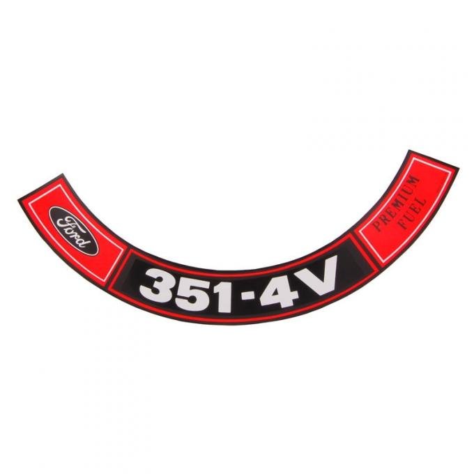 Dennis Carpenter Decal - Air Cleaner - 351-4V - 1970-71 Ford Truck, 1970-71 Ford Car   DF-185