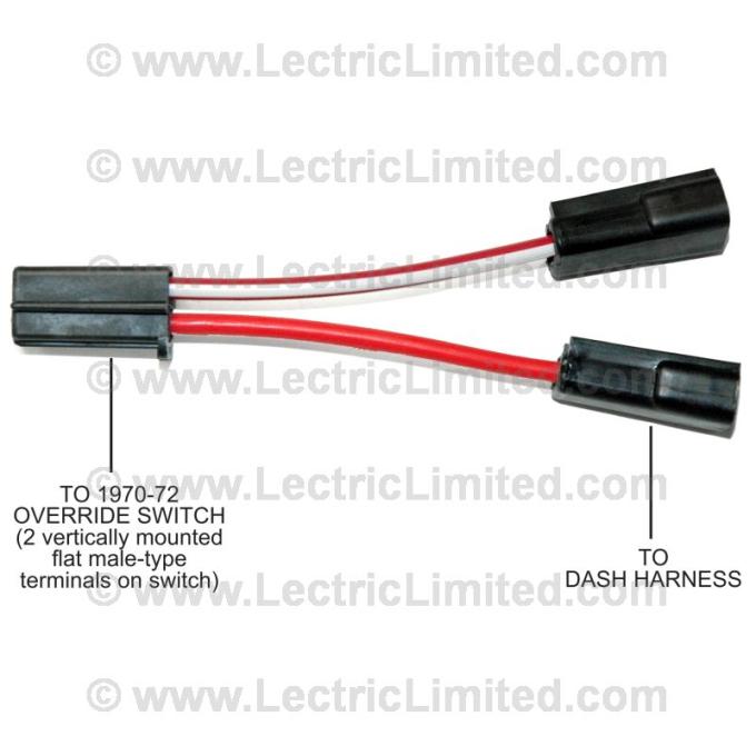 Lectric Limited 1969 Chevrolet Corvette Windshield Wiper Override Switch Adapter Harness VWH6900CKD