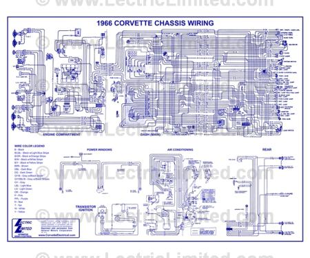 Lectric Limited 1966 Chevrolet Corvette Wiring Diagram VWD6600