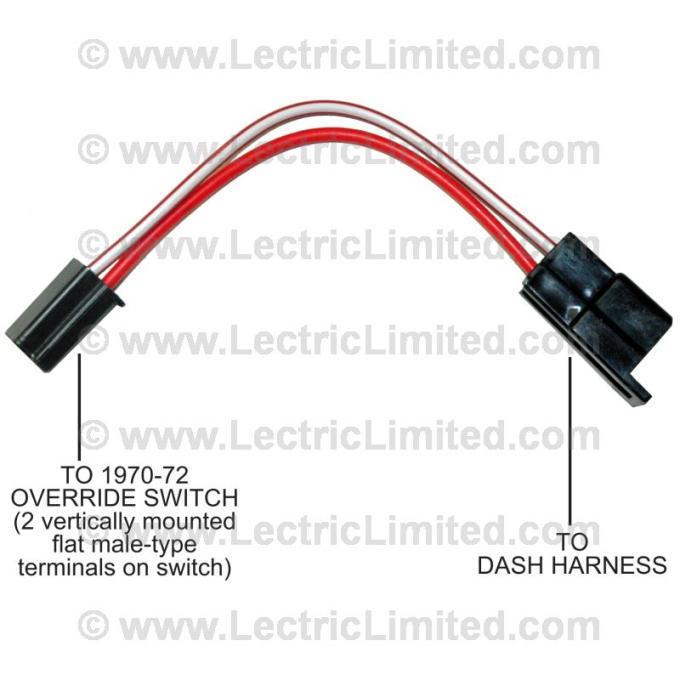 Lectric Limited 1969 Chevrolet Corvette Windshield Wiper Override Switch Adapter Harness VWH6900CKE